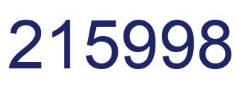 Number 215998 blue image