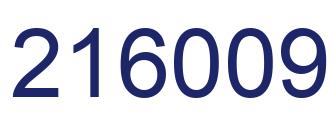 Number 216009 blue image