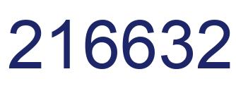 Number 216632 blue image