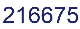 Number 216675 blue image