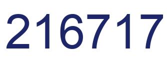 Number 216717 blue image