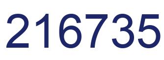 Number 216735 blue image