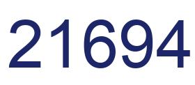Number 21694 blue image