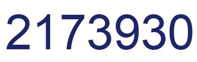 Number 2173930 blue image