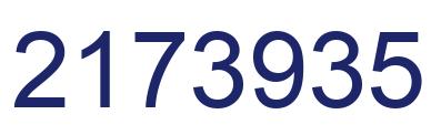 Number 2173935 blue image