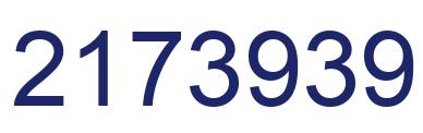 Number 2173939 blue image