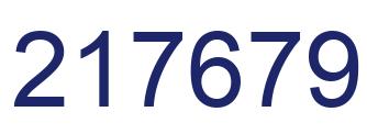 Number 217679 blue image