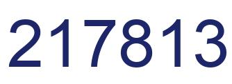 Number 217813 blue image