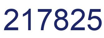 Number 217825 blue image