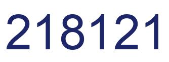 Number 218121 blue image