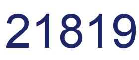 Number 21819 blue image