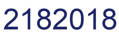 Number 2182018 blue image