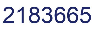 Number 2183665 blue image