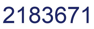 Number 2183671 blue image