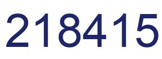 Número 218415 imagen azul