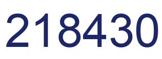 Número 218430 imagen azul