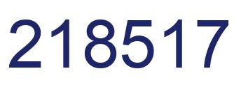 Number 218517 blue image