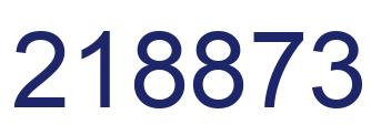 Number 218873 blue image