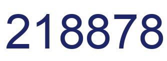 Number 218878 blue image