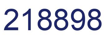 Number 218898 blue image