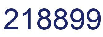Number 218899 blue image