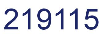Number 219115 blue image