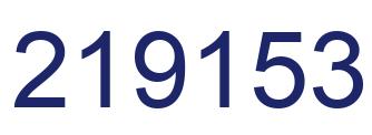 Number 219153 blue image