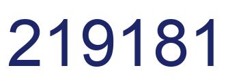 Number 219181 blue image