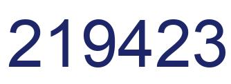 Número 219423 imagen azul