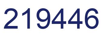 Number 219446 blue image