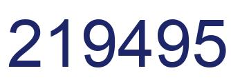 Number 219495 blue image