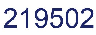 Number 219502 blue image