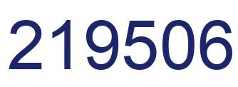 Number 219506 blue image