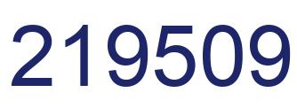 Number 219509 blue image