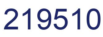 Number 219510 blue image