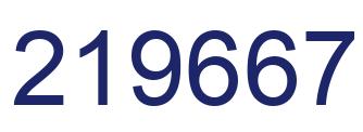 Number 219667 blue image
