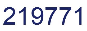 Number 219771 blue image