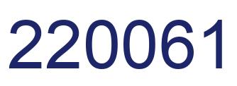 Number 220061 blue image