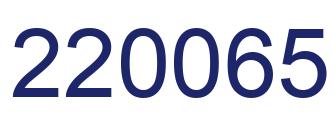 Number 220065 blue image