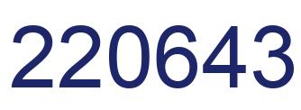 Number 220643 blue image