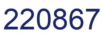 Number 220867 blue image