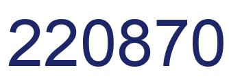 Number 220870 blue image