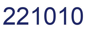 Number 221010 blue image