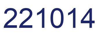 Number 221014 blue image