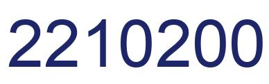 Número 2210200 imagen azul
