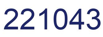 Number 221043 blue image