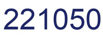 Number 221050 blue image