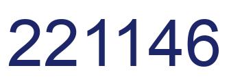Number 221146 blue image