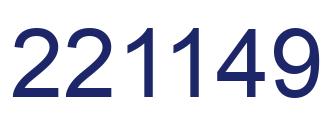 Number 221149 blue image