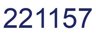Number 221157 blue image